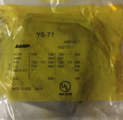 CONECTOR CUÑA AMPACT AMP CONNECTIVITY, SERIE 795, 0-500KV, Y6-71, 602121-7 Foto 1 de 2