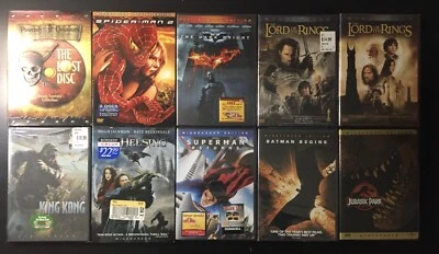 10 NEW & SEALED Kids DVD Lot Batman Superman LOTR POTC Spiderman King Kong &More - Image 1 of 4