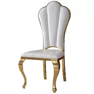 Luxury Modern Living Dining Room Hotel Pu Leather Dining Chair White - Picture 1 of 5
