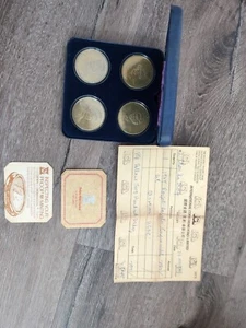 POBJOY 1977 ROYAL SALUTE JUBILEE FOUR MEDAL SET Read The Receipt - Picture 1 of 17