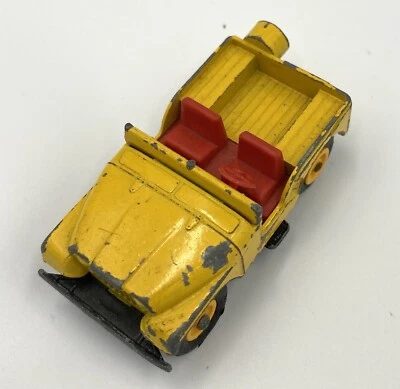 老式 Lesney 火柴盒系列编号 72黄色吉普车 — 第 1/4 张图片