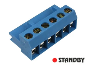 5pcs 31 009 106 RIACON, 6 way pluggable screw terminal block, pitch 5mm 300V/15A - Imagen 1 de 2