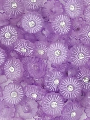 FLOWER SHANK BUTTON, SIZE 18L -7/16", SHINY FINISH, 1 GROSS, FREE SHIPPING USA - Image 1 of 4