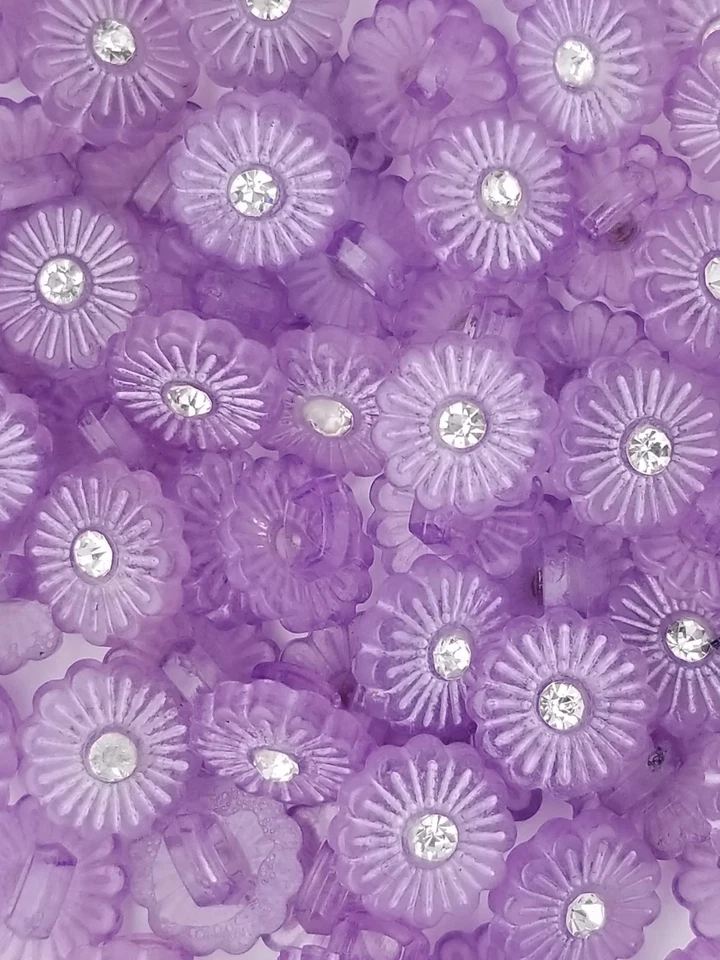 FLOWER SHANK BUTTON, SIZE 18L -7/16", SHINY FINISH, 1 GROSS, FREE SHIPPING USA - Image 1 of 4