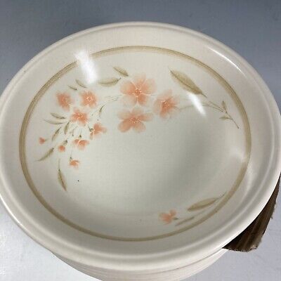 NEW Vintage Biltons Coloroll MAY FAIR Peach Flowers Cereal Bowls - 8 Available • 9.72€