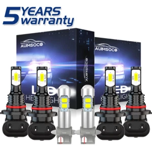For Toyota Sienna 2004-2005 6000K LED Headlight Fog Light Bulbs Combo Kit White - Picture 1 of 12
