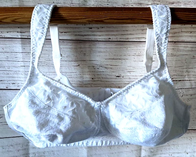 Anita Care Post Mastectomy Bra White Wire Free Wide Straps Pockets Size 38D Foto 1 de 4