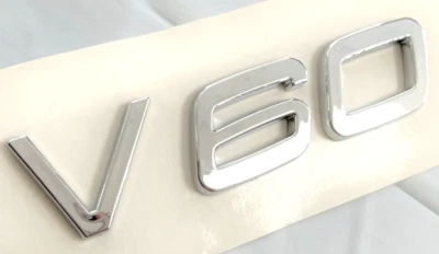CROMO V60 AJUSTE VOLVO V60 MALETERO TRASERO PLACA EMBLEMA INSIGNIA LETRAS NÚMERO / Foto 1 de 2