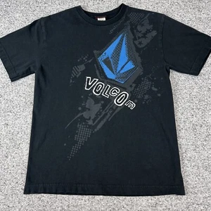 Vtg Volcom T-Shirt Boys Youth Medium Y2K Stone Logo Skater Streetwear - Picture 1 of 8