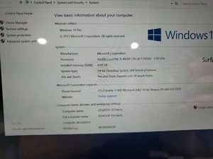 Microsoft Surface Pro 3 i3 CPU 64GB SSD Win 10 Tablet - Picture 1 of 5