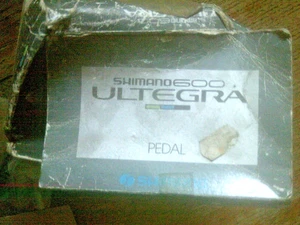 NOS SHIMANO 600 ULTEGRA TRICOLOR PD-6400 PEDALS & CLEATS - Picture 1 of 8