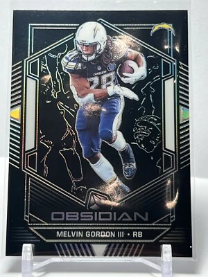2019 Obsidian Football  Melvin Gordon Silver SP 34/ 125 - Image 1 of 4