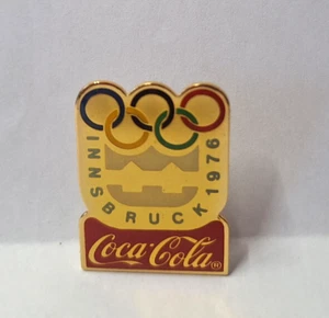 Coca Cola Olympics INNSBRUCK 1976 Collector's Lapel Hat Pin - Picture 1 of 2