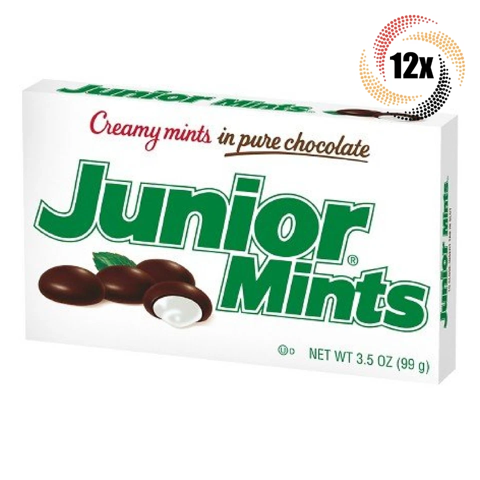 12x Pack | Junior Mints Creamy Mints In Pure Chocolate Candy Theater Box | 3.5oz - Image 1 of 1