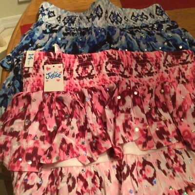 *NEW* 2 JUSTICE Skirts . Size 14 ADORABLE - Image 1 of 4