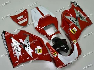 For 96-02 Ducati 916/996/748 White Red ABS Injection Mold Bodywork Fairing Kit - Picture 1 of 8
