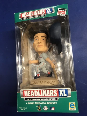 1999 Headliners XL Nomar Garciaparra Boston Red Sox Limited Bobblehead NIB Cover