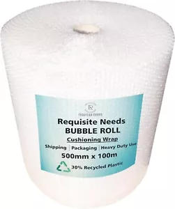500MM x 100M SMALL BUBBLE WRAP CUSHIONING STRONG QUALITY BUBBLE 100 METERS - Picture 1 of 1