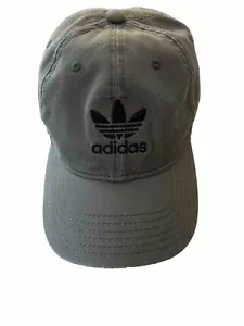 Adidas Hat Cap Strap Back Green Black Trefoil Logo Casual Womens Ladies - Picture 1 of 4