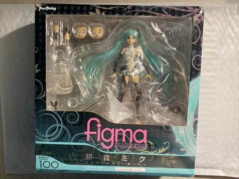 Miku Hatsune Append Ver.Figma 100 Vocaloid Action Figure Max Factory Open Box Cover