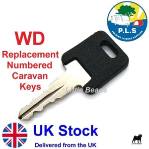 Repuesto de llave de puerta para autocaravana WD precortada todos los números disponibles - Imagen 1 de 1