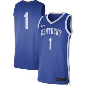 Nike Elite #1 Kentucky Wildcats Basketball Jersey - Royal NWT Large
