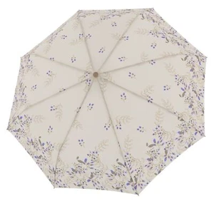 doppler Nature Mini Umbrella Regenschirm Eden beige dunkelgrün Neu - Bild 1 von 2