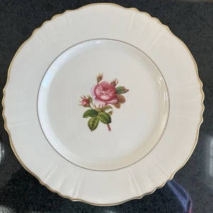 5 Rosalie Federal Shape Dinner Plates Syracuse China Pink Rose 10 1/2” Vintage - Picture 1 of 17