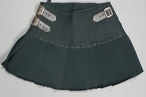 Vivienne Westwood Black Mini Kilt Gold Label Skirt Size 10UK Cotton - Picture 1 of 13