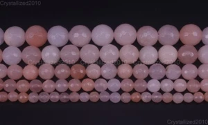 Faceted Natural Pink Aventurine Gemstone Round Beads 6mm 8mm 10mm 12mm 14mm 15" - Picture 1 of 12