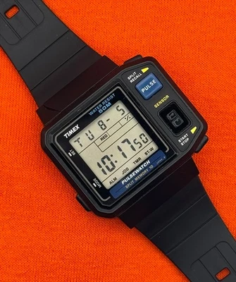 Reloj digital Timex Pulsewatch 1994 vintage - muy raro - bonita correa - ¡leer! Foto 1 de 4