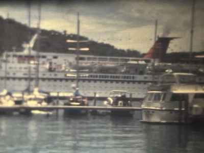 Carrete de película casera Super 8 mm Cruise Ships Saint Thomas Harbor 1980 Foto 1 de 4