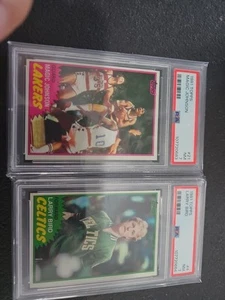 1981 topps larry bird psa 7 e Magic Johnson - Foto 1 di 4