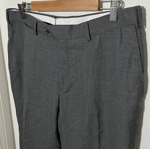 SUITSUPPLY Soho Mens Gray Dress Pants Trousers 100% VBC Italian Wool Slim 36x30 - Picture 1 of 9