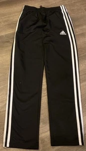 Adidas Track Trainer Pants, Black, Boy's M (10-12) One Floor Burn Spot On R Leg - Picture 1 of 12