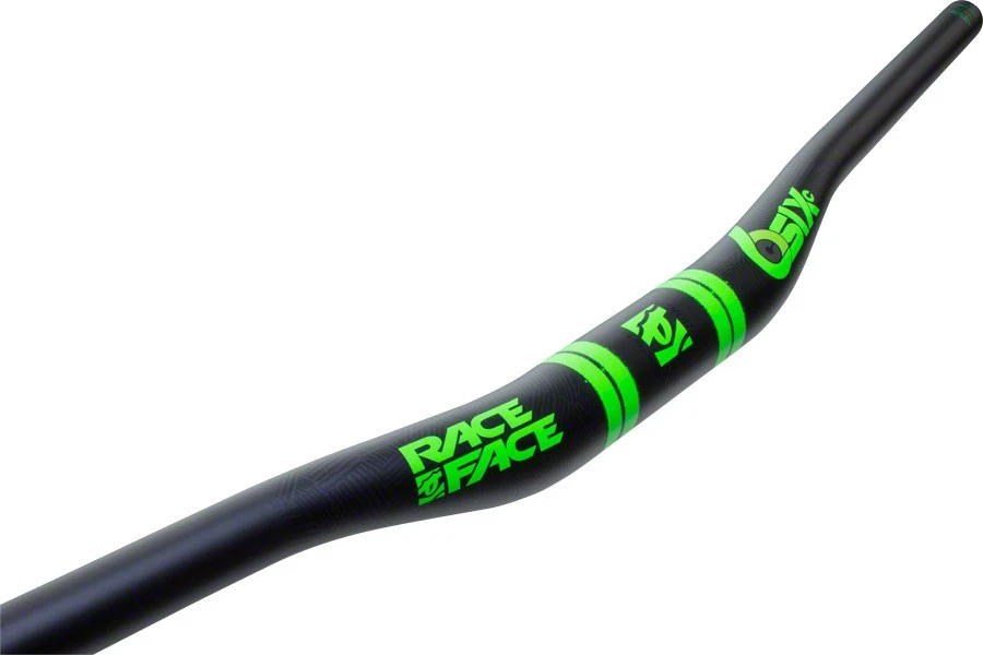 RaceFace SIXC Carbon Riser Handlebar: 35 x 820mm 20mm Rise Green - Image 1 of 1
