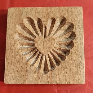 Springerle PAN DI ZENZERO timbro in legno stampo per biscotti cuore - Foto 1 di 11