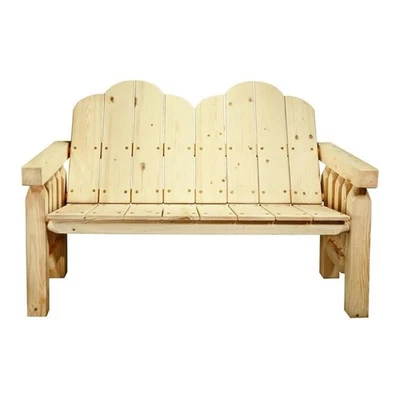 Montana Woodworks Homestead 17.5" Transitional Wood Deck Bench in Gold - Image 1 of 2