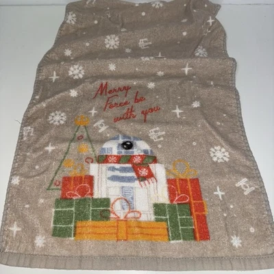 Disney Star Wars R2D2 Toalla de Mano Navidad Vacaciones Feliz Fuerza Estar Contigo Kohls Foto 1 de 4