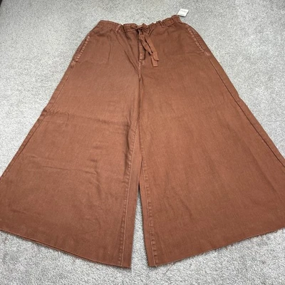 Pantalones Free People We The Free Trébol Grande Tiro Alto Pierna Ultra Ancha Cobre Nuevos con Etiquetas Foto 1 de 4