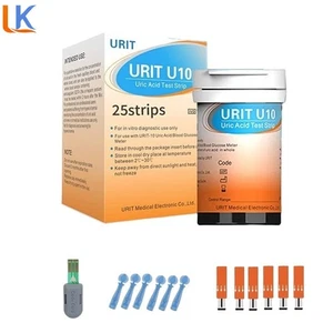 Kit de tiras reactivas de ácido úrico URIT-10 -25 tiras, tiras reactivas de ácido úrico para el hogar - sin medidor - Imagen 1 de 23