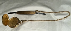 Vintage Aspen Classic Quartz Gold Pocket Watch with Swiss Army Knife - Picture 1 of 10