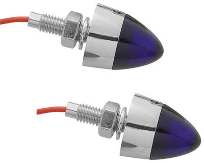 Pro-One Performance Mini Bullet LED Marker Lights - Blue Lens Motorcycle 402260 - Image 1 of 4