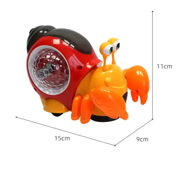 Juguete para bebé cangrejo gateador - Brillante con luz de música Juguete para bebé niño pequeño Regalo Foto 1 de 4