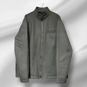 A.P.C. 90s France-Made Gray Coated Blouson Jacket Vintage L Excellent Condition - Picture 1 of 10