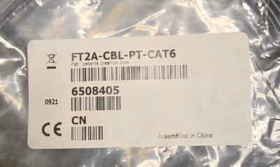 Crestron FT2A-CBL-PT-CAT6 8-Foot Flat Cat6 Cable - New In Bag - Image 1 of 3