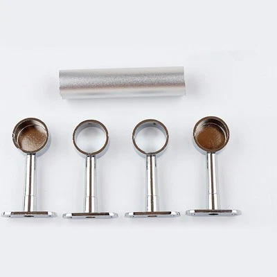 Secure Centre Support Bracket for Wardrobe Rail Rod Chrome Construction - Image 1 of 4