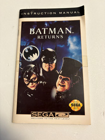 Game Instruction Manual Booklet Batman Returns Sega CD. MANUAL ONLY, Cheap!