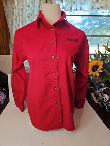 Vintage Coca-Cola Langarm Mitarbeiter Hemd Made By Foster & Hue Größe: S - Bild 1 von 23