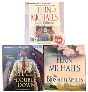 FERN MICHAELS 3-NEW CD Audiobooks BLOSSOM SISTERS/ Double down / LATE EDITION - Picture 1 of 8
